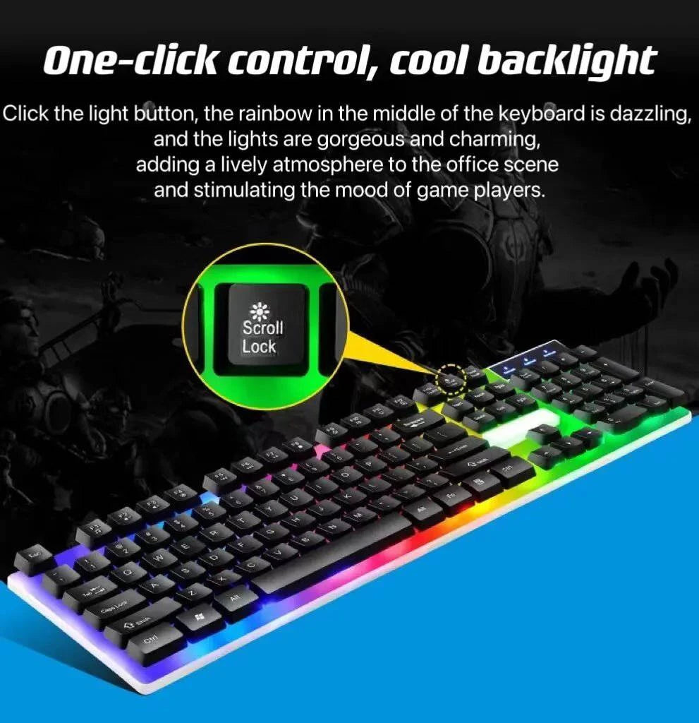 ITLYGMN™ USB Wired Gaming Keyboard With RGB Lighting - Joomcy