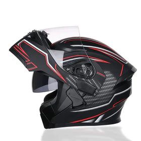 JIEKAI Motorcycle Helmet with Dual Lenses and Anti-Fog
