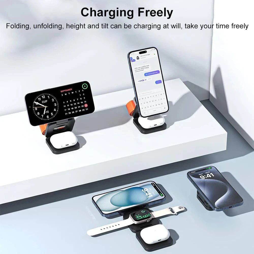 Keajor™ 3 in 1 Wireless Charger Portable Pad - Joomcy