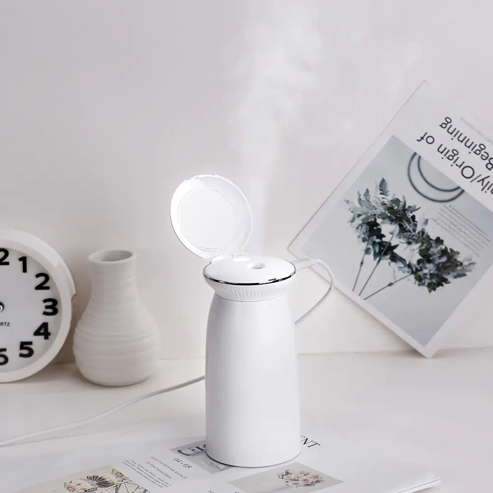 USB Mini Humidifier with Shell Flip Cover and Mirror - Joomcy