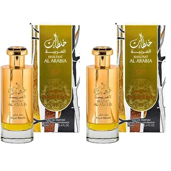 Lattafa Prestige Khaltat Al Arabia for Unisex Eau de Parfum Spray 3.4 Ounce (Pack of 2)