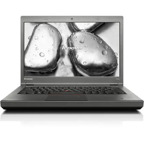 Gray lenovo thinkpad t440p laptop with a sleek, professional design and black keyboard featuring the iconic red trackpoint.