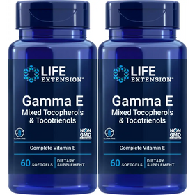 Life Extension Gamma E Mixed Tocopherols & Tocotrienols 60 Softgels (Pack of 2)