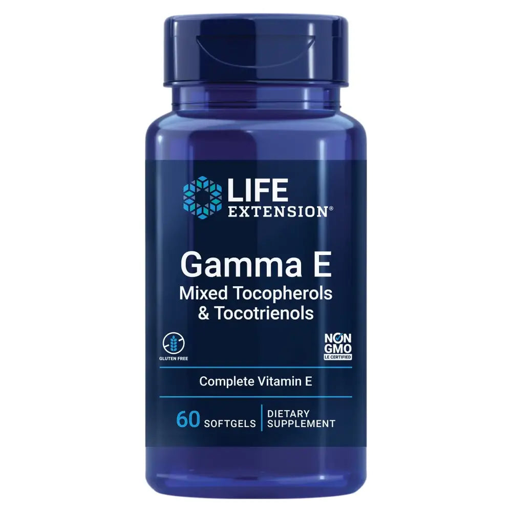 Life Extension Gamma E Mixed Tocopherols & Tocotrienols – Complete Vitamin E Spectrum Antioxidant Protection – Non-GMO Gluten-Free – 60 Softgels