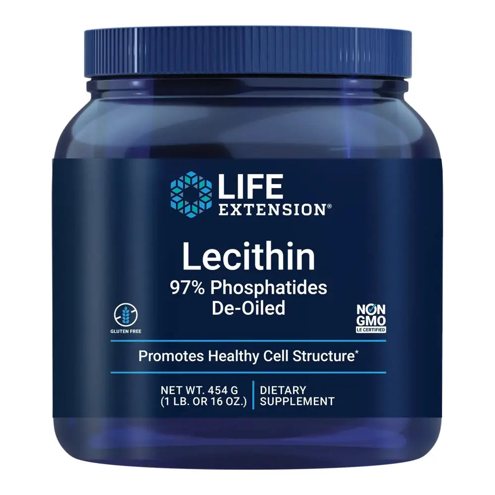 Life Extension Lecithin Promotes Healthy Cell Structure and Function in The Brain Gluten Free Non-GMO Vegetarian 454 Grams
