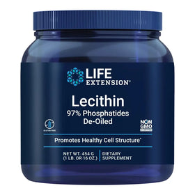 Life Extension Lecithin Promotes Healthy Cell Structure and Function in The Brain Gluten Free Non-GMO Vegetarian 454 Grams