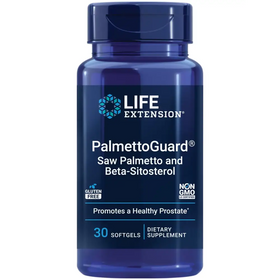 Life Extension PalmettoGuard Saw Palmetto & Beta-Sitosterol – Supports Healthy Prostate Function & Hormone Metabolism Health – Supplements for Men - Gluten-Free Non-GMO – 30 softgels