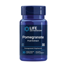 Life Extension Pomegranate Fruit Extract 500 mg antioxidant polyphenols for Cardiovascular Health superfood Gluten Free Non-GMO Vegetarian 30 Capsules
