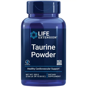 Life Extension Taurine Powder – Healthy Cardiovascular Support Promotes Brain Health Healthy Aging and Muscle and Exercise Recovery – Gluten-Free Non-GMO Vegetarian – 300 Grams