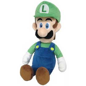 Little Buddy 1584 Super Mario All Star Collection - 1584 - Luigi Medium Stuffed Plush 15" Multi-Colored