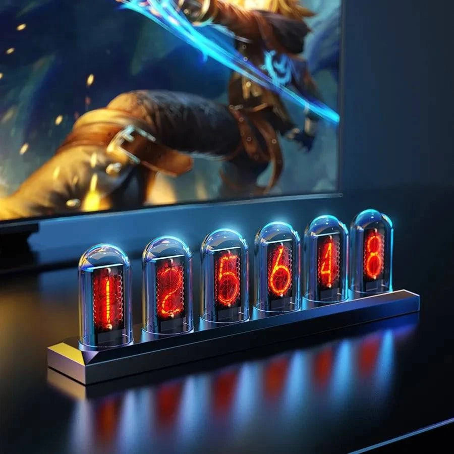 MagicPop™ RGB Nixie Tube Clock With LED Screen - Joomcy