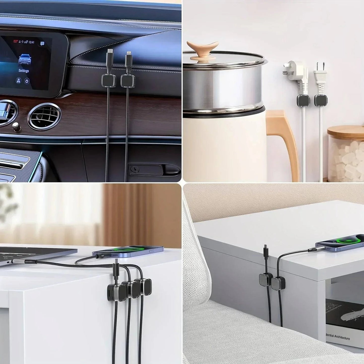 Magnetic Cable Management Clips - Joomcy