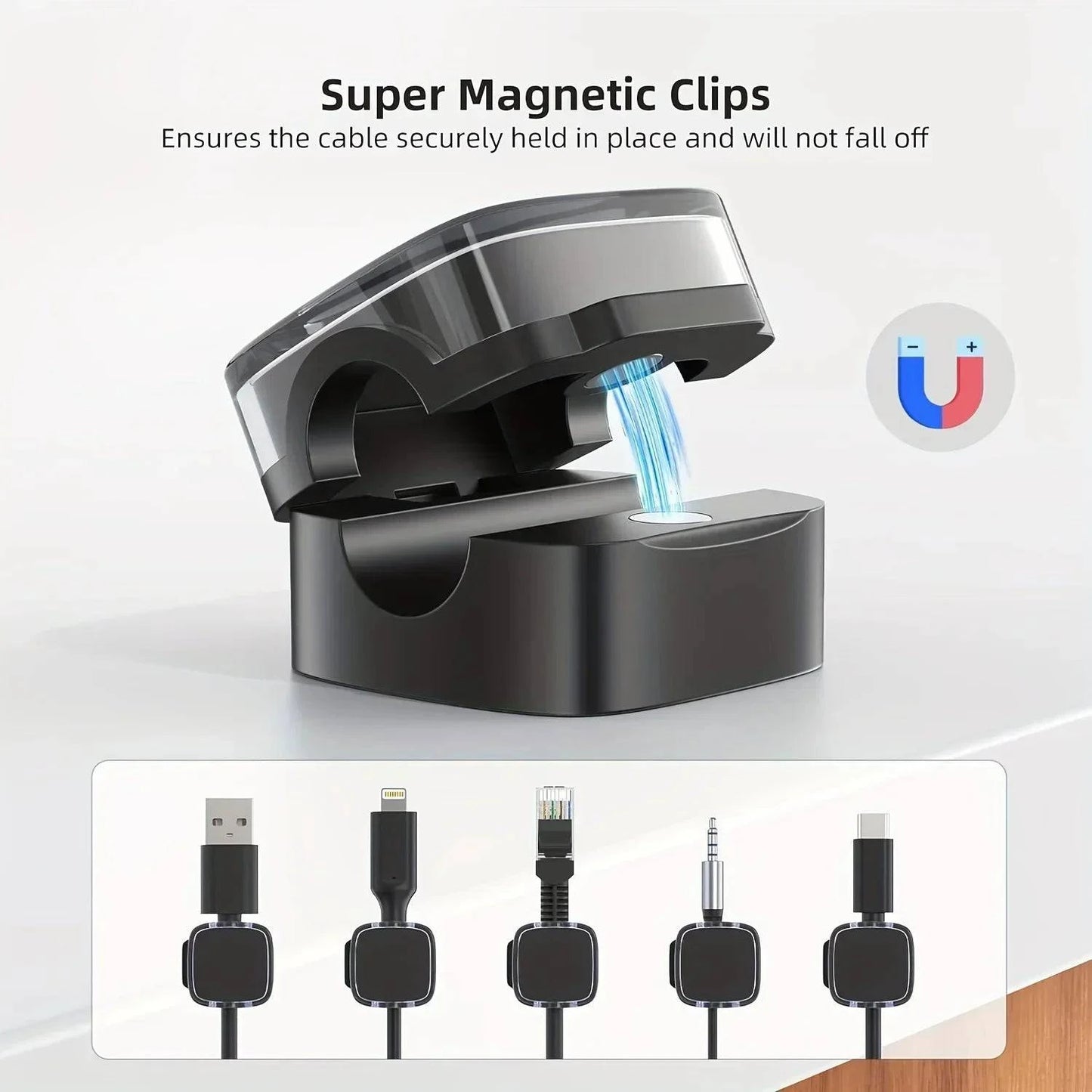 Magnetic Cable Management Clips - Joomcy