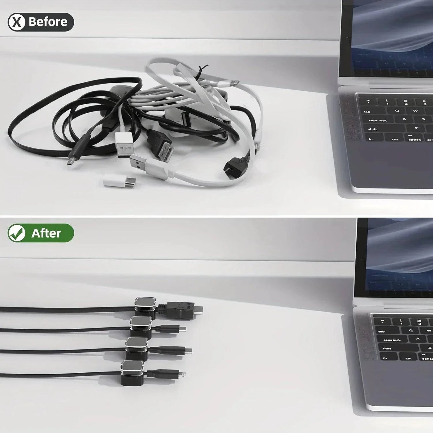 Magnetic Cable Management Clips - Joomcy