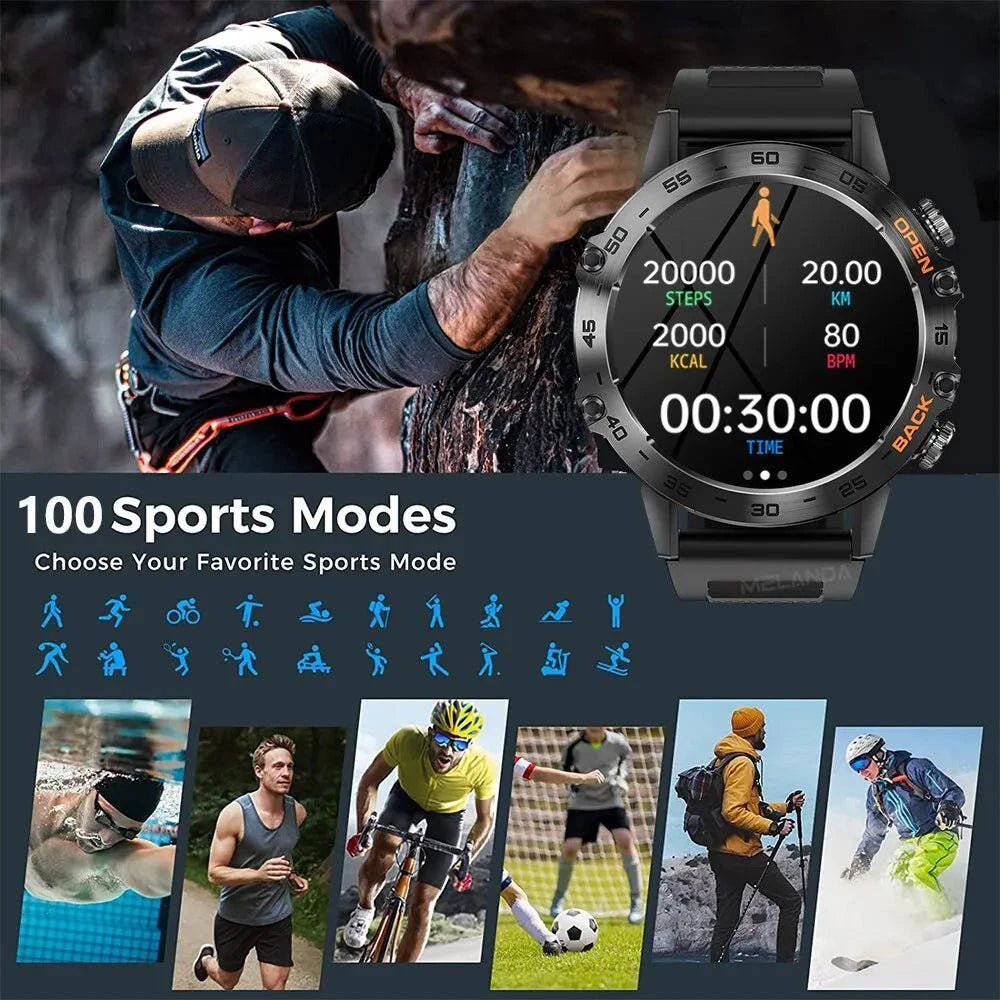 Men Outdoor Sport Bluetooth Call Smart Watch - Joomcy