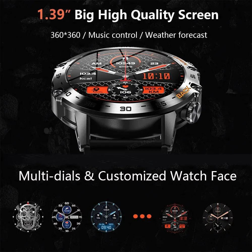 Men Outdoor Sport Bluetooth Call Smart Watch - Joomcy