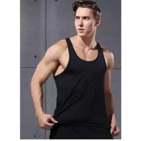 Black sleeveless tank top.