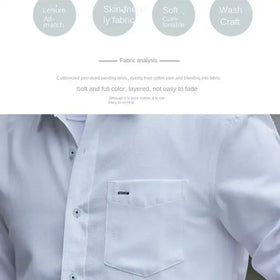 Men's Long Sleeve Cotton Shirt - Slim Fit Casual Top