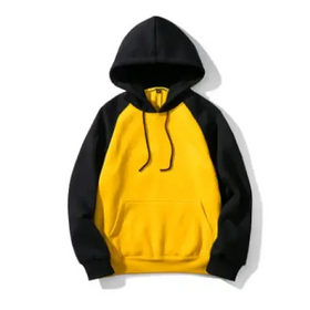 Men's Streetwear Hooded Sweatshirt with Raglan Sleeves