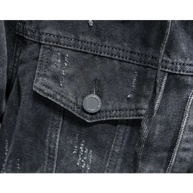 Men's Thick Fleece-Lined Denim Jacket with Hood