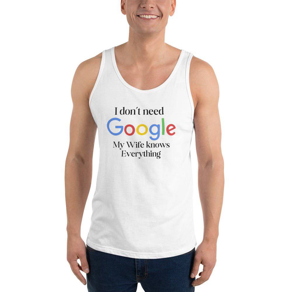 Men's White Tank Top - Joomcy
