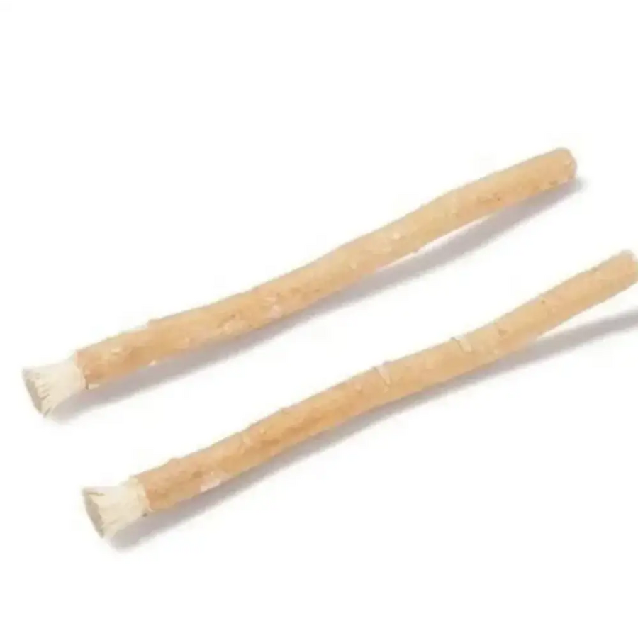 Two natural, light beige neem twigs with slightly rough textures and tapered ends.