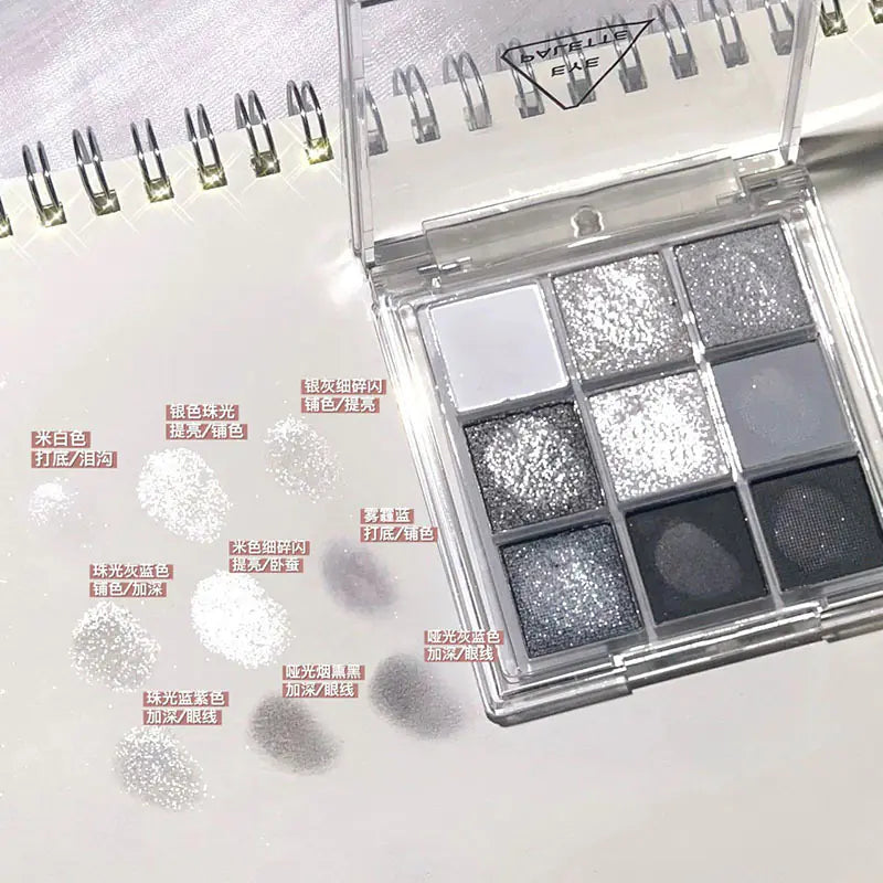 DIKALU Sunset Glow Nine-Color Eyeshadow Palette - Joomcy