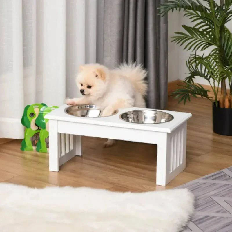 Modern Wooden Frame Feeding Bowl - Joomcy