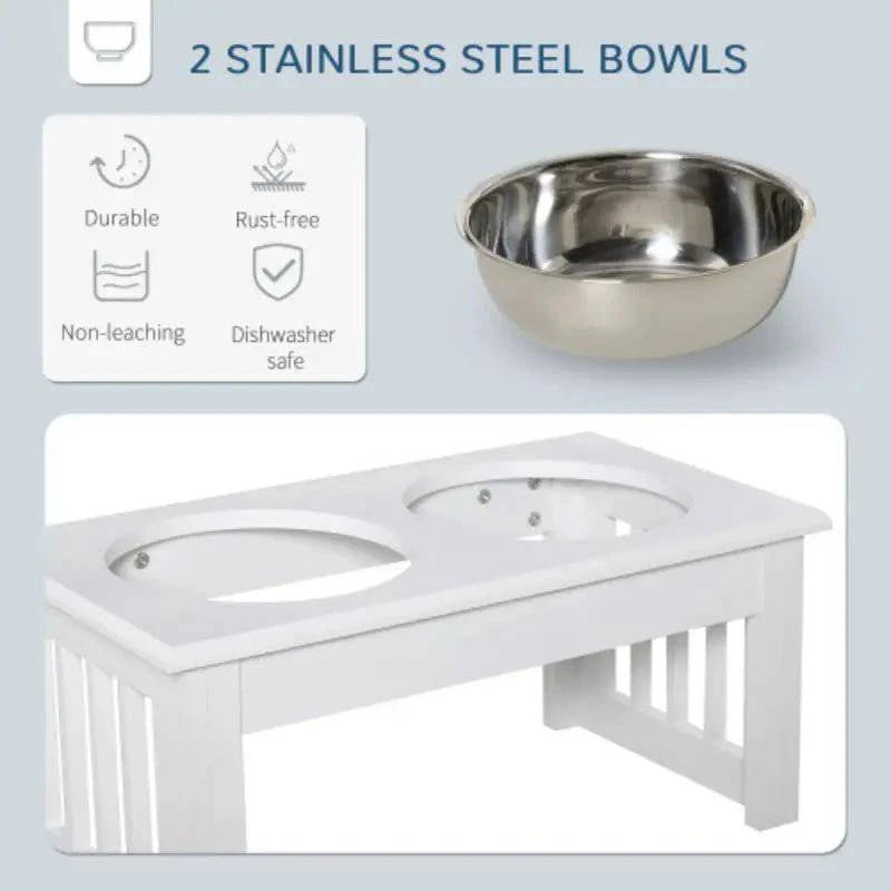 Modern Wooden Frame Feeding Bowl - Joomcy