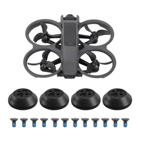 Gray avata 2 drone with black protective rings and four propellers.