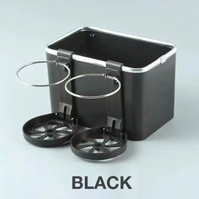 Multifunctional Car Organizer with Lid and Cup Holder