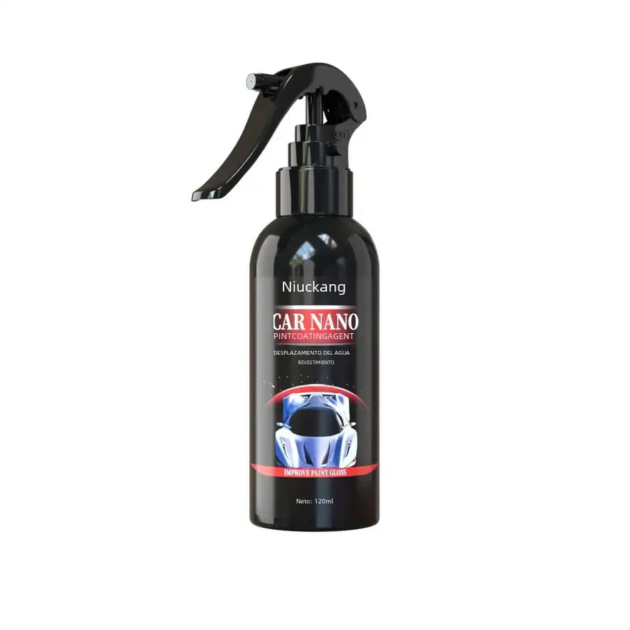 Black spray bottle of niuckang car nano paintcoating agent, 120ml.