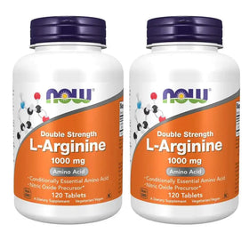 Now Foods L-Arginine 1000mg 120 Tablets (2 Pack)