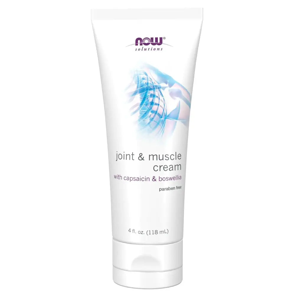 NOW Foods Solutions Joint & Muscle Cream with Capsaicin and Boswellia Paraben Free 4-Ounce