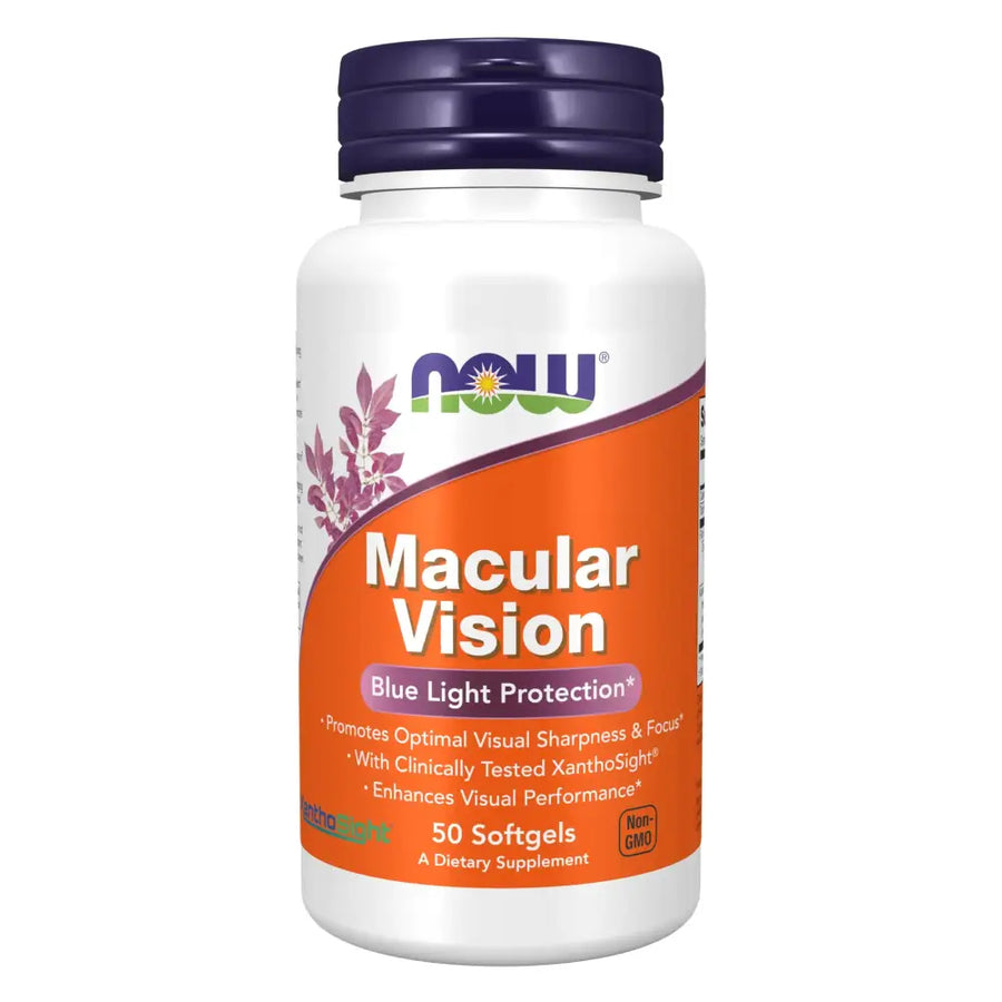 NOW Foods Supplements Macular Vision Softgel Eye Health Eye Support 50 Softgels