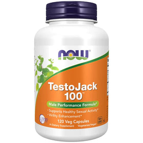 NOW Foods Supplements TestoJack™ 100 with LJ100® a potent standardized extract of Tongkat Ali (Eurycoma longifolia) Tribulus and ZMA® 120 Veg Capsules