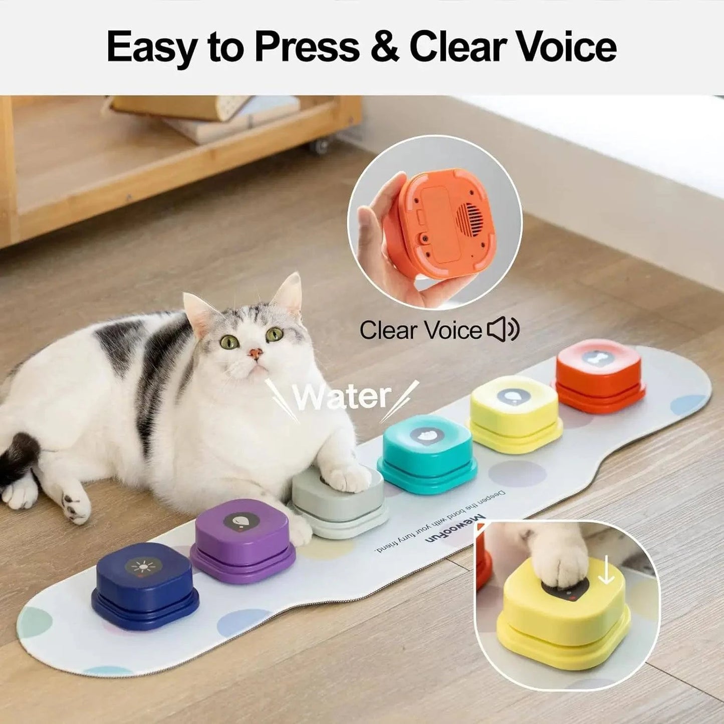 Pet Mewoofun Voice Recording Button Toy - Joomcy