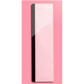 A sleek, minimalist rectangular phone stand with a glossy pink and black gradient finish.
