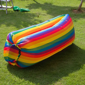 Portable Inflatable Rainbow Sofa and Sleeping Bag