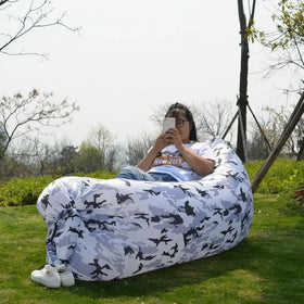 Portable Inflatable Rainbow Sofa and Sleeping Bag