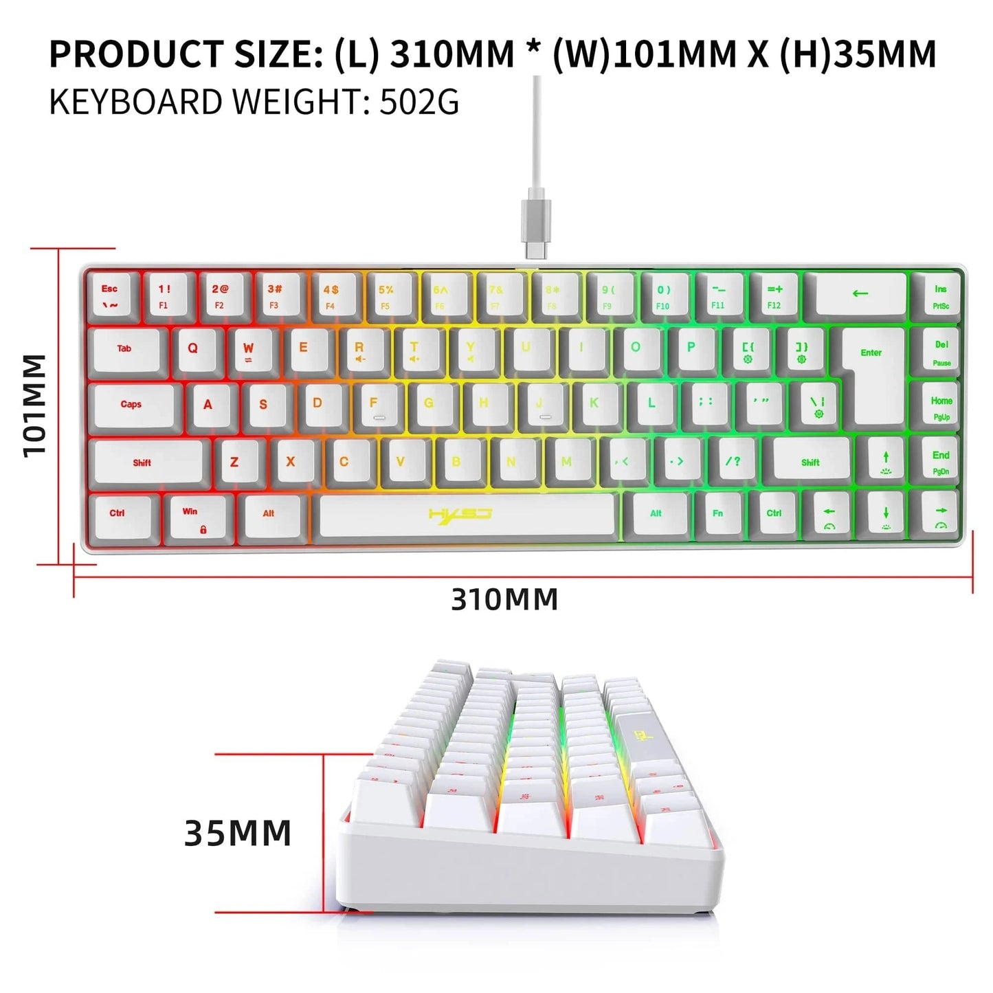 ProKeys™ Mini Gaming Keyboard USB Wired - Joomcy