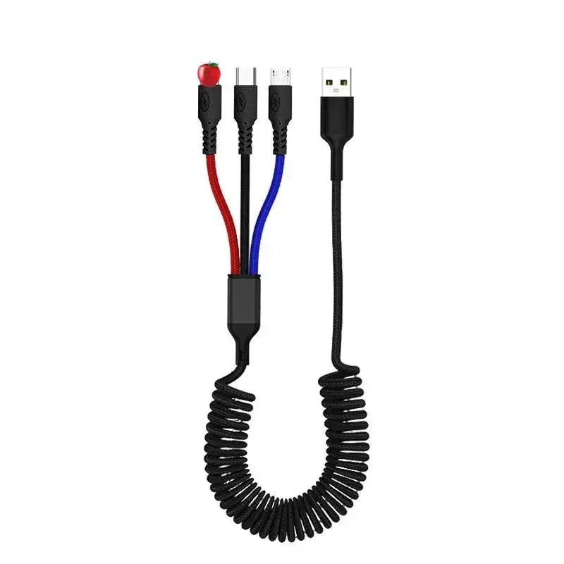 Retractable 3-in-1 Fast Charging Cable for Devices