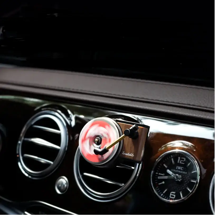 Retro Record Player Car Air Freshener Decoration
