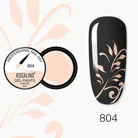 Rosalind brand 804 gel nail paint in a sleek black container with a beige, glossy finish.