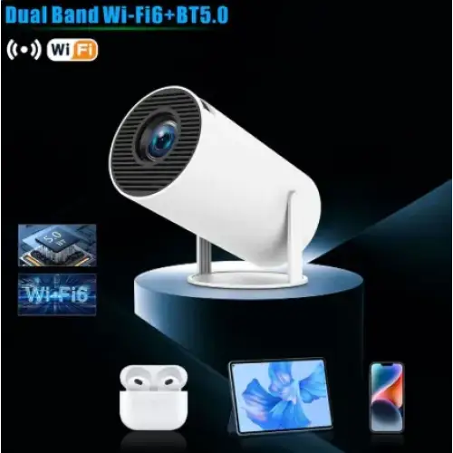 White cylindrical security camera with a black lens ring and sleek modern design, featuring dual-band wi-fi 6+bt5.0 connectivity for seamless smart home integration.