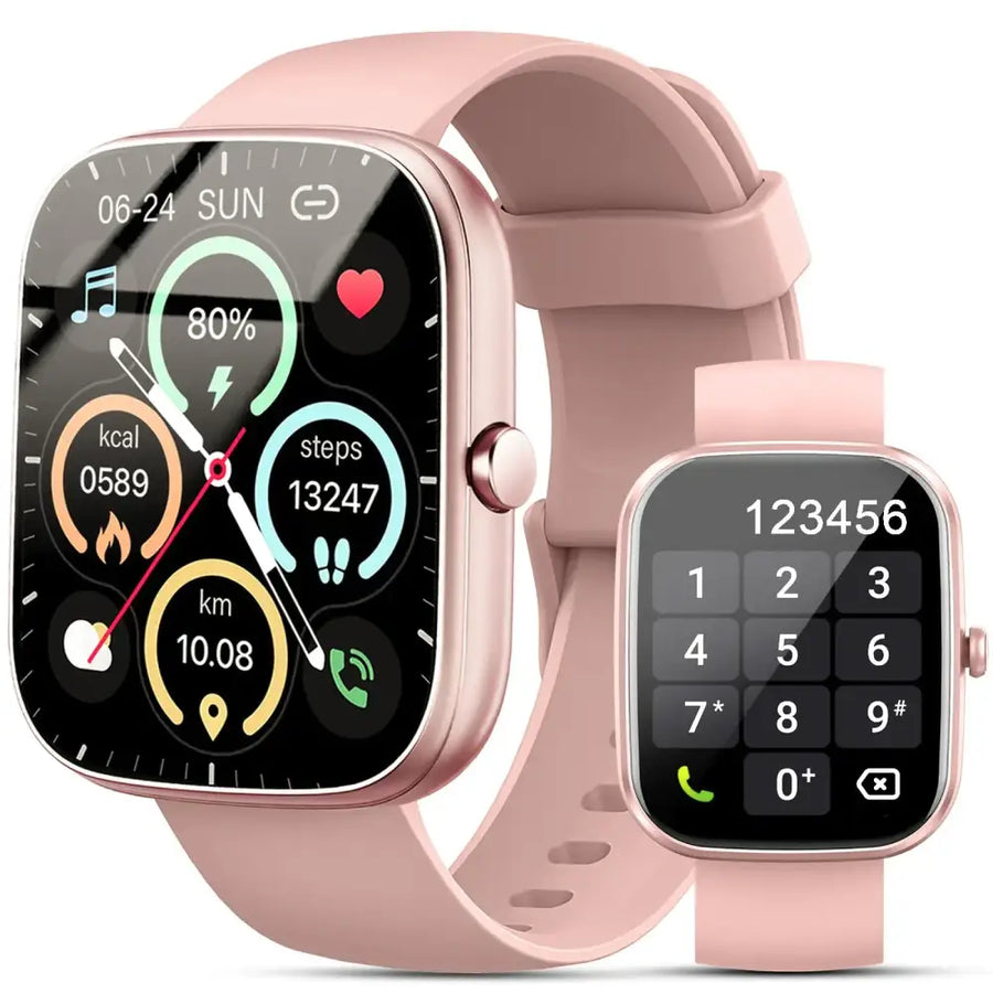 Smart Watch 1.96" Smartwatch for Women Men (Answer/Make Call) Fitness Tracker with 100+ Sport Modes IP68 Waterproof Heart Rate/Sleep Monitor Spo2 Pedometer Activity Tracker for Android iOS