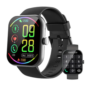 Smart Watch(Answer/Make Call) 1.96" Smartwatches for Men Women Fitness Activity Tracker with Heart Rate SpO2 Sleep Monitor Pedometer 100+ Sport Modes IP68 Waterproof Smart Watches for iOS Android