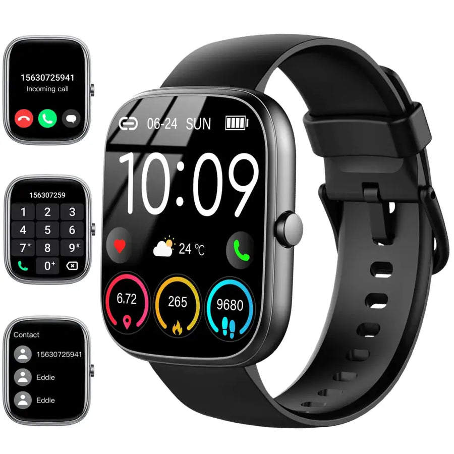 Smart Watch for Men Women (Answer/Make Call) 2024 HD 1.91"Smartwatch Fitness Activity Tracker 110+ Sports IP68 Waterproof Heart Rate/Sleep Monitor/Pedometer/Calories Fitness Watch for Android iOS