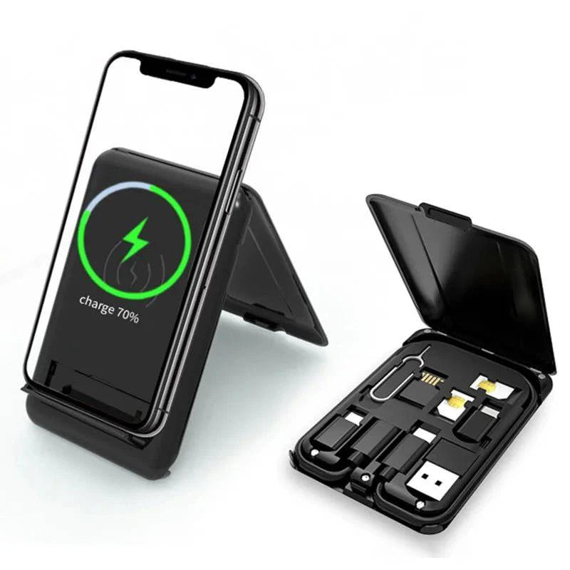 SmartTech™ 15W 9 In 1 Wireless Charger Stand + Multi Cable Accessories - Joomcy