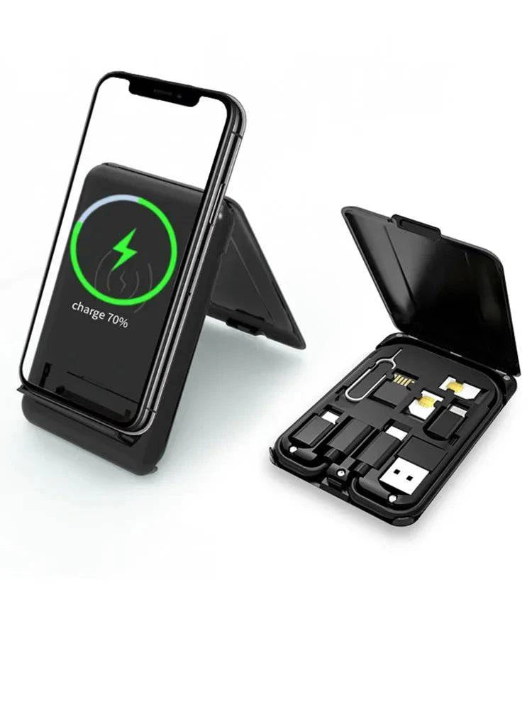 SmartTech™ 15W 9 In 1 Wireless Charger Stand + Multi Cable Accessories - Joomcy